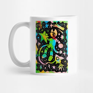 Astronaut cat (tie dye version) Mug